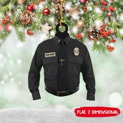Personalized Correctional Officer Uniform 2D Christmas Ornament