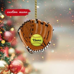 Personalized Softball Gloves Ornament, Gift For Softball  Lover