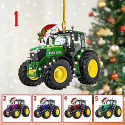 Personalized Tractor Christmas Ornament For Farmer, Farmhouse Decor