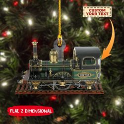 Railroader 2D Ornament, Train Gifts for Dad
