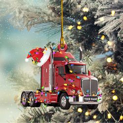 Truck Driver Christmas Ornament, Truck Merry Christmas