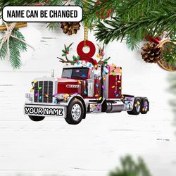 Trucker Truck Christmas Ornament, Trucker Ornament