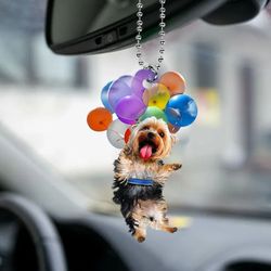 Yorkshire Balloon  Ornament, Yorkshire Terrier Fly With Bubbles