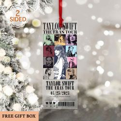 Personalized The Eras Tour Ornament Custom, Swiftie Fan Gifts Taylor Eras Christmas Ornament, Taylor