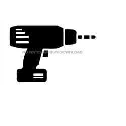 Drill Clipart Image Digital, Drill Clip Art, Drill PNG File, Drill Silhouette, Construction Worker Clipart
