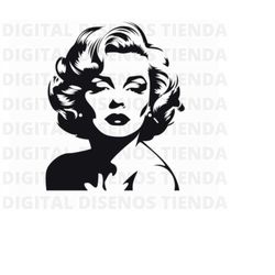 Marilyn Monroe SVG, Silhouette SVG, Marilyn Monroe Design