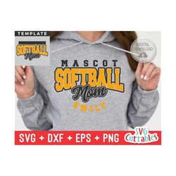 softball svg - softball template - svg - eps - dxf - png - silhouette -  cricut cut file - 0049 - softball team - digita