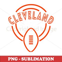 Cleveland Football Neon Sign - Instant Download Sublimation PNG - Elevate Your Fan Cave