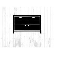 Short Dresser Clipart Image Digital, Short Closet Clip Art, Short Dresser Image, Vector Closet Image, Short Dresser Cut
