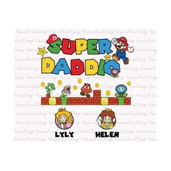 Personalized Super Daddio PNG, Princess Png, Magical Kingdom Png, Mushroom Png, Super Family Shirt Design, Png Sublimati
