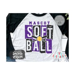 softball svg - softball template - svg - eps - dxf - png - silhouette -  cricut cut file - 0055 - softball team - digita