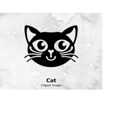 Cat Clipart Image Digital, Cat Gift, Digital Cat Print, Cat Art, Cat Lover Gift, Printable Cat Image, Cat Mom Gift