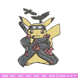 Pikachu itachi embroidery design, Pokemon embroidery, Anime design, Embroidery file, Digital download, Embroidery shirt