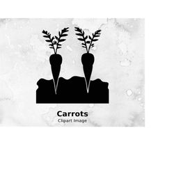 Carrots Clipart Image Digital, Vegetables Clipart, Food Clipart, Carrot Digital File, Graphic Design Elements
