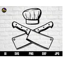 Meat Cleaver Svg, Butcher Logo Svg, Cleaver Svg, Cleaver Cut Files, Cleaver Clipart, Svg For Cricut, Instant Download, S