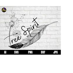 Free Spirit Svg, Feather Svg, Hippie mama Svg, Feather and Flower Svg for Shirt svg