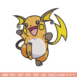 Raichu embroidery design, Pokemon embroidery, Embroidery shirt, Embroidery file, Anime design, Digital download