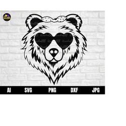 bear sunglasses png, bear with glasses png, grizzly bear face png, mama bear face svg, cute grizzly bear face png, mount