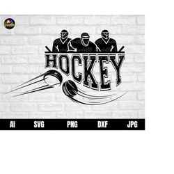 Hockey Svg, Hockey Puck SVG, Hockey Puck Flying Svg, Hockey Player Svg, Hockey silhouette word svg cut file, Hockey Cut