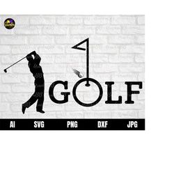 golf logo, golf svg, golfing svg, golfing design svg, golf logo, golf ball svg, golf vector, golf club instant download,