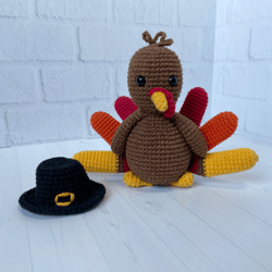 Crochet Turkey Pattern, Thanksgiving Crochet Pattern, Fall Crochet Pattern