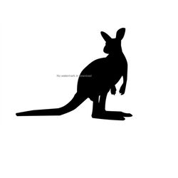 Kangaroo Svg Image, Kangaroo Vinyl Cut File, Kangaroo Svg Png Dxf, Kangaroo Image File, Kangaroo Silhouette Files, Kanga