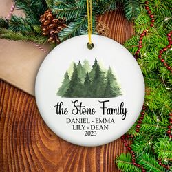 Family Christmas Ornament, Custom Family Keepsake, Personalized Family Ornament