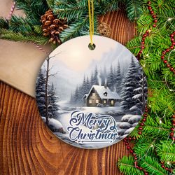Merry Christmas Ornament, Christmas Home Ornament, Happy Christmas Gift