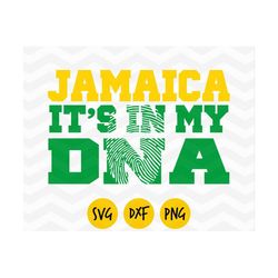 Jamaica svg, Jamaica it's in my DNA svg, Jamaican roots,Jamaica flag,Jamaica heart svg, Jamaica fingerprint, Caribbean l