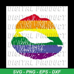 LGBT Rainbow Kiss svg