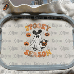 Spooky Season Embroidery Design, Happy Halloween Embroidery Design, Retro Cartoon Mouse Spooky Embroidery File, Autumn Spooky Vibes Machine Embroidery File