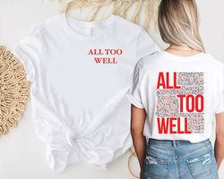 Taylor Swift Red Album, All Too Well Shirt, Taylor Swift Vintage Shirt, Taylor Swift's Version T-Shirt, Taylor Swift Me