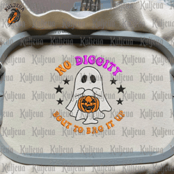 No Diggity Bout To Bag It Up Embroidery Design, Spooky Halloween Embroidery Machine Design, Hello Spooky