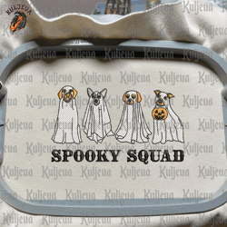 Retro Ghost Spooky Embroidery File, Ghost Dog Embroidery File, Spooky Halloween Embroidery Design, Digital Download