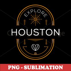 Sublime Houston Skyline - Vibrant Sublimation Art - Instantly Elevate Your Designs