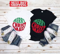 Merry Christmas Shirt, Christmas Shirts, 70s Style Merry Christmas Shirt,  Christmas T-shirt, Xmas Funny Xmas, Merry Xma
