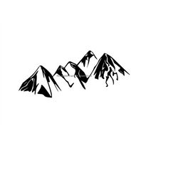 Mountains Svg Cutting File, Mountains Digital Download, Mountains Laser Svg, Hills Silhouette cutting Svg, Mountains Vin
