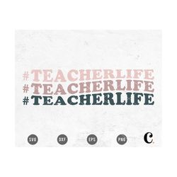 Teacher Life SVG Cuttable File for Cricut, Cameo Silhouette, Glowforge | teacherlife, Teaching Design, Gift for Teacher