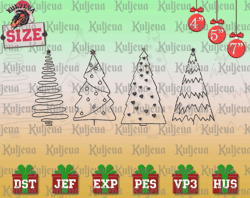 Christmas Tree Embroidery Designs, Christmas Embroidery Designs, Merry Christmas Embroidery, Xmas Embroidery Files