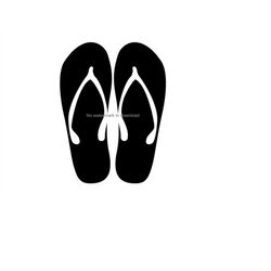 Slippers Svg, Sandals Digital Cut File, Flip Flop Svg Clipart Image, Sandals Iron On Svg, Slippers Dxf, Sandals Dxf Cut