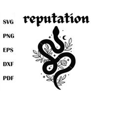Snake Reputation Trendy Swiftie Lover SVG, Taylor Swift SVG, Eras Tour Svg, Cutting Digital File