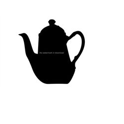 Teapot Svg Clipart Image, Tea Pot Png File, Teapot Silhouette Svg, Teapot Dxf Clipart, Teapot Engrave Svg, Teapot Cuttin
