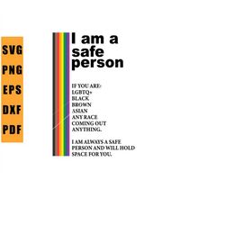 I Am A Safe Person SVG Rainbow Safe Person SVG Cutting File