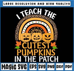 I Teach The Cutest Pumpkins In The Patch Png, Fall Season Png, Cute Teacher Png File Sublimation Design Downloads