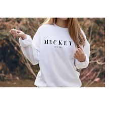 Vintage Mickey Sweat, Cute Mickey Mouse Sweatshirt, Disney Mickey Tee, Minimalist Mickey Mouse Sweat, Cute Fall Sweater,