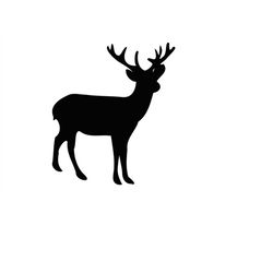 Deer Svg Hunting Deer Head Svg Christmas Deer, Reindeer Svg Silhouette Files For, Cutting File Deer Cut File Buck Svg An