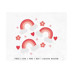 Valentine Heart SVG | Heart Rainbow SVG | Valentines Day SVG | Cute Valentine svg | Valentine Libbey Can Wrap svg Cricut