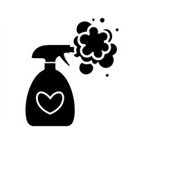 Spray Bottle Digital Clipart Image Cleaning Image File Download scg dxf png pdf webp Commercial Use Vector