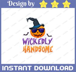 Wickedly Handsome PNG, First Halloween png, Bat, Toddler, Baby, Spooky, Ghost , Cute Boy Digital Download