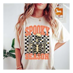 Retro Halloween png, horror Halloween sublimation design, spooky vibes png, skeleton png, Trend Halloween png for shirts